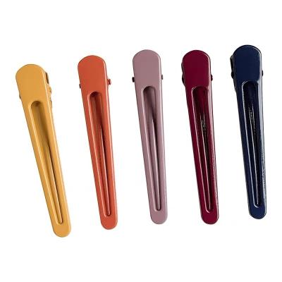 China 2021 New Arrival Korea Net Celebrity Solid Color Platypus Clip Metal Fast Hair Pins Environmental Friendly Stability Delivery For Girls Women Accessories for sale