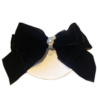 China Fashion High Value Stability Fast Delivery Celebrity Pearl Korean Net Hairpin Tassel Soft Hair Accessories Soft Velvet Bow Hair Clip Barrette Clip Hair Accessories for sale