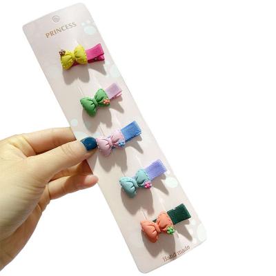 China Hot Selling Korea Style Environmentally Friendly Cute Fruit Hair Clip Korea Style Cartoon Animal Hair Pins Set For Kids Accessories for sale