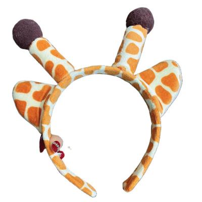 China Environmentally Friendly Halloween Christmas Party Gift Kids Giraffe Rabbit Ear Headband Plush Adult Cosplay Headband Costume for sale