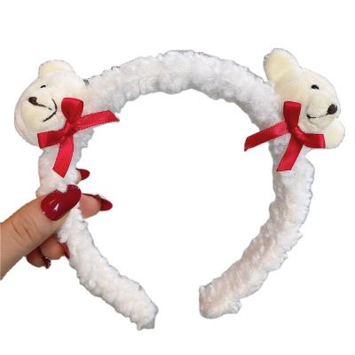 China Environmentally Friendly Korea Style CIA Bear Rabbit Headband For Wash Face Hair Stand Headband Forest Series All-match Single Hair Circle for sale