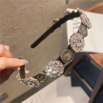 China European and American Fashion Baroque Rhinestone Headband Environmental Friendly Vintage Hair Circle for Women Girls Hair Accessories for sale