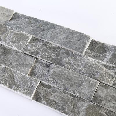 China Modern Exterior Wall Tiles Designs Gray Slate Natural Culture Stone Wall Tiles for sale