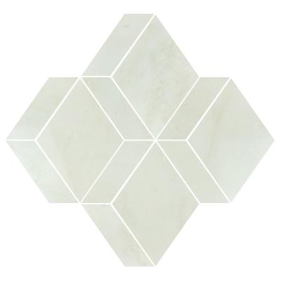 China Europe Customize Irregular Shape White Marble Mosaic Tile For Shower Background Wall Balcony Bedroom Floor for sale