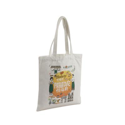 China Recyclable Eco - Friendly Custom Printed Natural Organic Cotton Canvas Tote Shopping Bags for sale