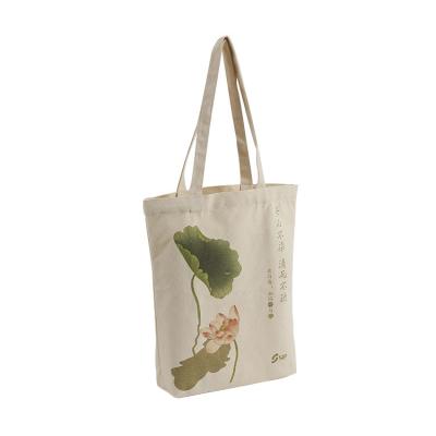 China Recyclables made in china hot sales promotion grocery tote cotton bag silkscreen printing supermarket shopping bag for sale