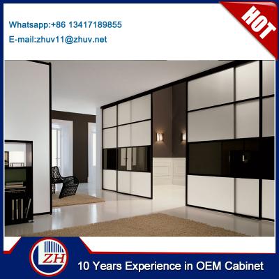 China Hinge Door Foshan Color Baking Black Varnish Sliding Mirror Wardrobe Doors Cabinet Cheap Wardrobe Doors for sale