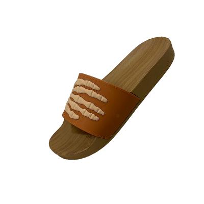 China CUSHIONING hot sale 2021 logo pedicure PVC hotel man soft custom massage slipper emoji indoor slipper for sale