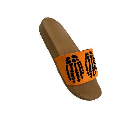 China CUSHIONING Latest PVC Eva Mens Sandals Design Sandals Flat Sleepers Mens House Slipper Custom Black Brown Green Slides for sale