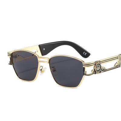 China Custom Big Fashion 2021 Sunglasses VASHAP 50630 Retro New Metal Steampunk Sun Glasses Vintage Square Men Women Uv400 Shades for sale