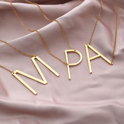 China FASHIONABLE Hot Selling Gold Plated Letter Necklaces Pendants Alphabet Initial Necklace for sale