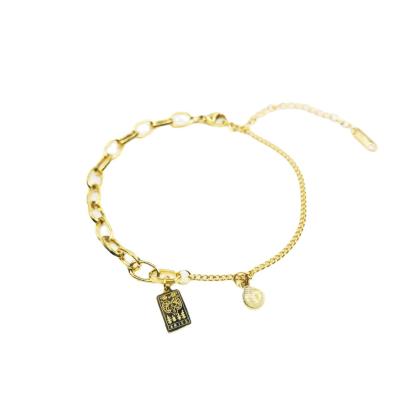 China Environmental Friendly Jewelry 12 Zodiac Fashion Bangle Gold Jewelry Stainless Steel Pendant Jewelry for sale