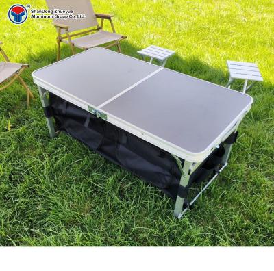 China Outdoor Portable Modern Portable Aluminum Foldable Picnic Camping Table Folding BBQ Table And Chairs Set for sale