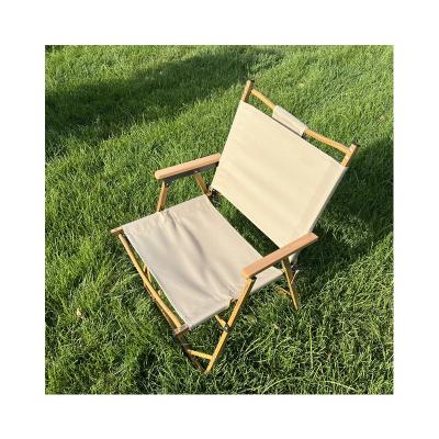 China Oxford Cloth Camping Chair Portable Outdoor Beach Foldable Wooden Camping Chair for sale