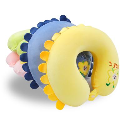 China MF04 2023 Hot Selling Memory Cartoon Flower U Shaped Memory Foam Skin-Friendly Travel Neck Pillow For Kids for sale