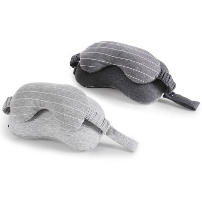 China MF12 Custom Logo Memory 3d Polyester Sleep Travel Pillow And Eye Mask Travel Luxury Neck Pillow for sale