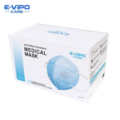 China Ear Loop Procedure Face Mask Face Covering CE Printed TYPE 2r Mask IIR EN14683 Face Mask EU Regulation Procedure Medical Type CE for sale