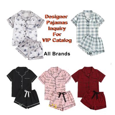 China Free Shipping Designer Silk Pajamas Women Pajamas Sets 2022 New Product QUICK DRY New Product Loungewear Sleepwear Ideas for sale