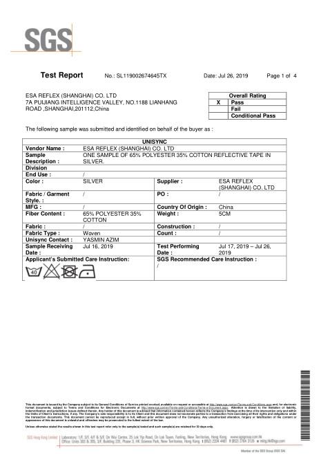 SGS - ESA Reflex (Shanghai) Co., Ltd.