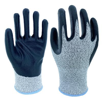 Chine anti verre de flotteur de poignée de Hppe Shell Gloves Cut Resistant High de la coupe 13g manipulant la mousse de la norme ANSI A2 à vendre