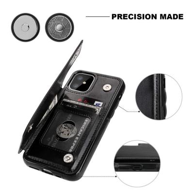 China Retro Shockproof Cover Flip Leather Magnetic Card Holder Wallet Case For iPhone 6 7 8 plus X XS XR max 11 12 pro mini SE2020 for sale