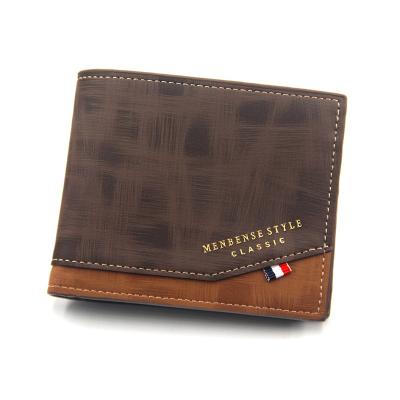 China MenBense 2021 New Style Fashion Waterproof Shorts Section Matte Scrub PU Card Leather Wallet For Men,Male Slim Coin Purse Case Wholesale for sale