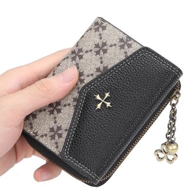 China 2020 New Baellerry 2020 New Style PU Clover Short Four Zipper Wallet Faux Leather Travel Wholesale For Women, Fashion Lady Coin Purse for sale