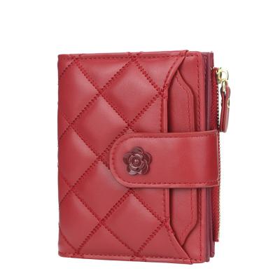 China Zipper Baellerry New Style Fashion Customize PU Leather Short Zipper Wallet For Women, Lady Coin Purse Card Holder Case Wholesale for sale