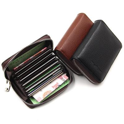 China High Quality Menbense 2022 New Style Fashion Organ Style PU Zipper Card Holder Leather Short Wallets for Men, Male Csae Credit ID Card for sale