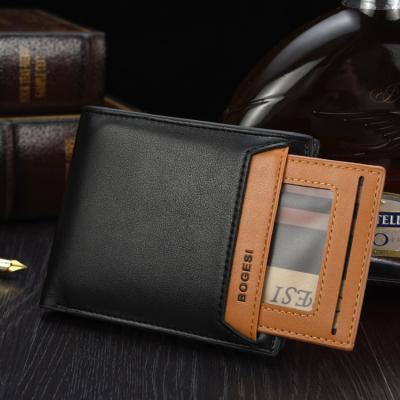 China Bogesi Hot Selling ENGLAND STYLE Men's Short Wallet, Detachable Multi Function Card Holder Coin Purse For Men for sale