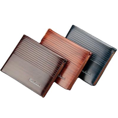 China Wood Grain In Fuerdanni Fashion Best Shorts Style Current Wholesale PU Leather Men's Card Wallets, Female Coin Purse Card Holder Case for sale