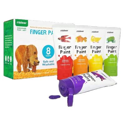 China Polyester MIDEER ERIC CARLE FINGER PAINT FOR TODDLERS 8 assorted colors washable non-toxic ARTS and CRAFTS FOR KIDS MD4110 for sale