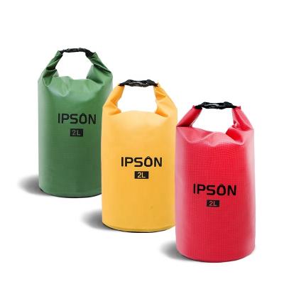 China Water Resistant 2L Boating Floating Hiking Wet Logo Outdoor Swimming Kayak PVC Custom Pack Ocean Dry Bag for sale