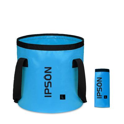 China Gather Outdoor Folding Portable Water Bucket Camping Water Storage Container Foot Tub Folding Wash Basin for sale