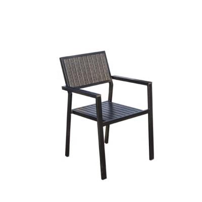 China Modern Successor Modern Outdoor Plastic wood tables and chairs Garden leisure antiseptic wood dining Vertical chair for sale