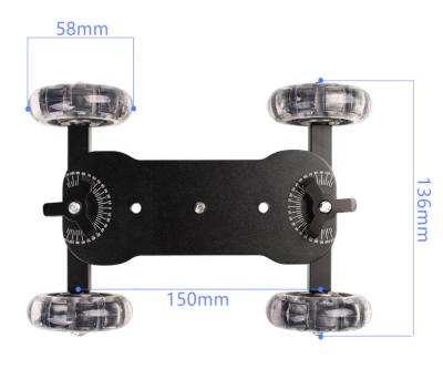 China Photography Car Styling 4 Wheel DSLR Rail Track Slider Visual Board Dolly Camera Rail Car New for sale