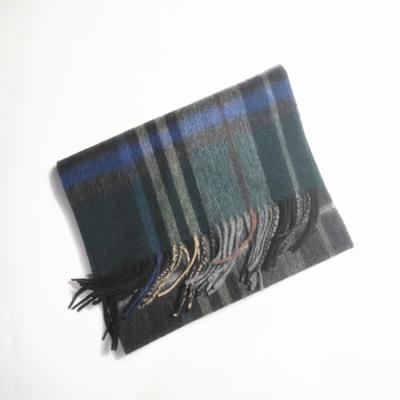 China Wool Check Wool Scarf For Women Thick Woven Wool Blanket Scarf for sale