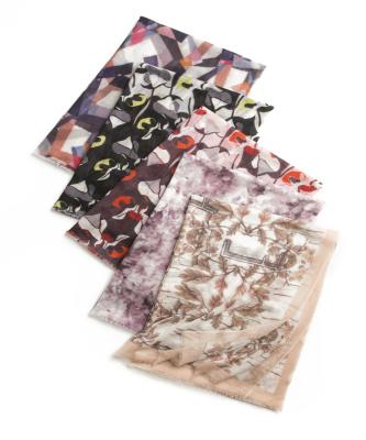 China 100% Indian women printed cashmere pashmina scarf pure cashmere shawl for sale