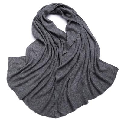 China Cashmere Solid Color Knit Women Pashmina Shawls Dubai Soft Real Cashmere Shawl for sale