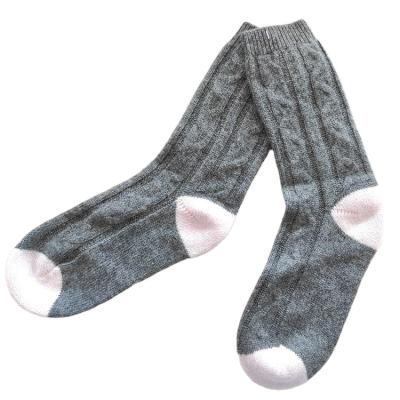 China Ladies 2021Knitted Antibacterial Warm And Comfortable Cashmere Design Custom Unique Socks for sale