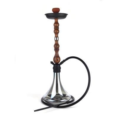 China Portable New Fashion Handmade High Quality Single Hose Medium Wooden Sheesha Shisha Hookah for sale