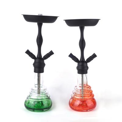 China Portable 2021 New Style Handmade Custom Modern Deep Blue Red Hookah Set Tripod Glass Style Shisha Acrylic Hookah With Tray for sale