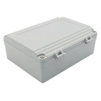 China Electronic Material 250*190*90mm Outdoor Waterproof Cast Aluminum Box IP67 Outer Casing Die Cast Electrical Junction Box Hinge Type for sale