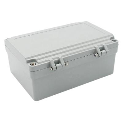 China Electronic Material 220*155*95mm Outdoor Waterproof Cast Aluminum Box IP67 Outer Casing Die Cast Electrical Junction Box Hinge Type for sale