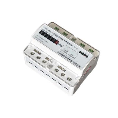 China Three Phase Four Wire Digital Active Guide Rail Watt Hour Meter 15(60) A 39600W DTS1986 for sale