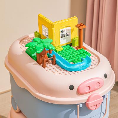 China XingYou Viable House Children Play Storage Box 56L Large Capacity Storage Box With Lid Toy Storage Box for sale