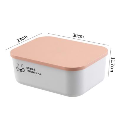 China XingYou 2020 Viable Hot Selling Underwear Storage Box Multicolor Plastic Bra Organizer With Lid for sale