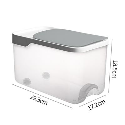 China Transparent XingYou 5L Rice Storage Dispenser Kitchen Viable Rice Storage Box With Lid On Wheels Rice Storage Box for sale