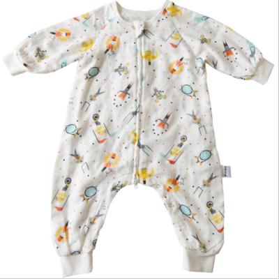 China Custom Pattern Breathable Newborn Sleeveless Baby Antibacterial Wrap Sleeping Bag With Zipper for sale