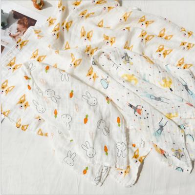 China Free Sample Sustainable Soft Super Soft Sleeping Blanket Newborn Muslin Wrap Blankets Baby Bamboo Muslin Blanket for sale